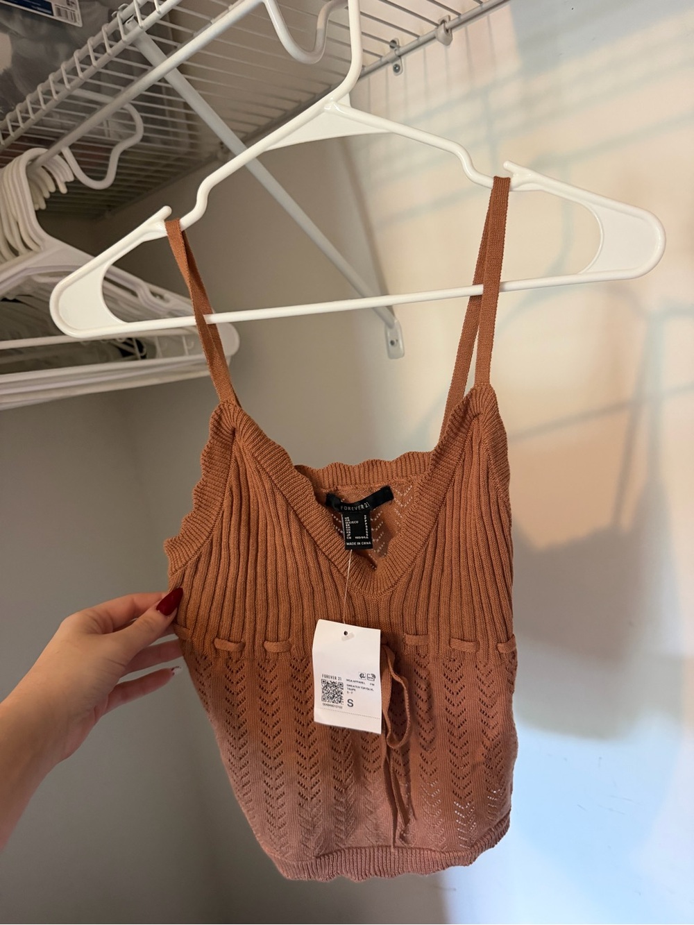 Forever 21 Rust Brown Knit Tank Top